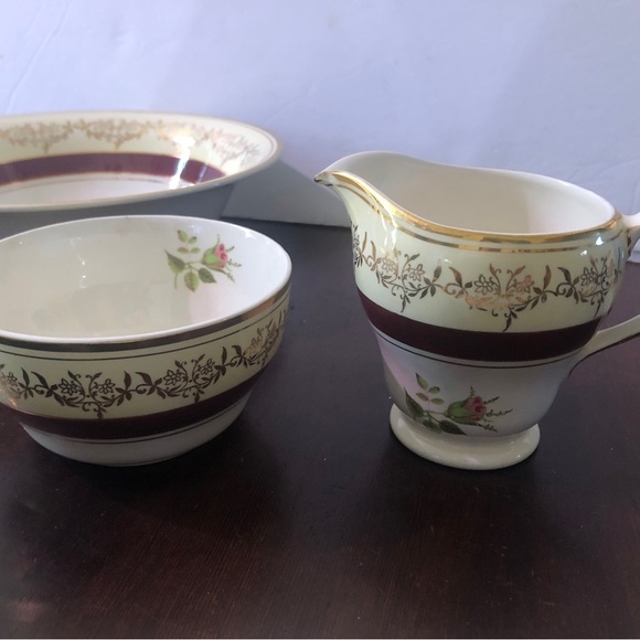 Antique Dish Set. 6 Pieces. Gold Trim. Sydney British Anchor. England - Picture 7 of 8